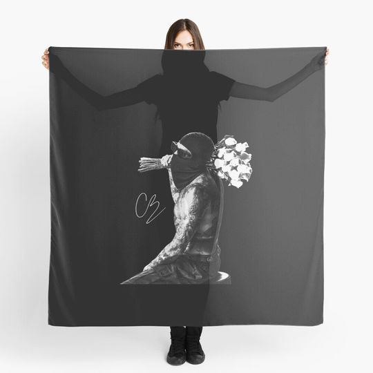 ChrisBrown Breezy Roses Retro Music Tour 2025 Scarf
