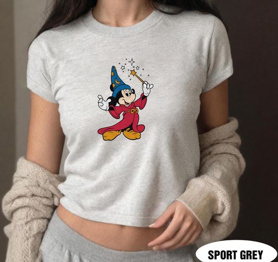 Disney Sorcerer Mickey Baby Tee, Disney World Tee, Fantasia Shirt, Magic Kingdom Top for Women