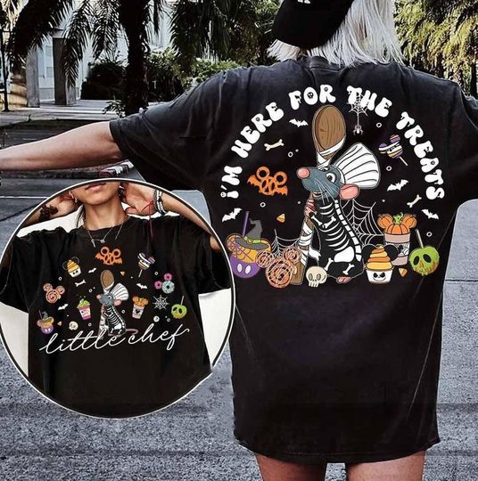 Remy Ratatouille Halloween Double Sided T-Shirt Disney Snacks Little Chef