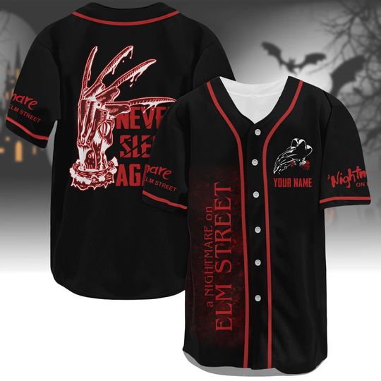 Freddy Krueger Baseball Jersey – Classic Horror Movie Fan Apparel