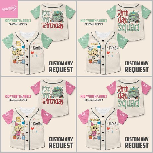 Trash Truck Birthday Boy Baseball Jersey, Trash Truck Birthday Jersey, Kids Custom Jersey, Hank jersey, Olive Jersey, Trash Truck Jersey