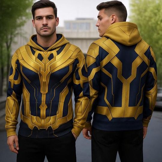 Thanos Costume Hoodie , Thanos Halloween Costume, Thanos Avengers Secret Wars Shirt, Superhero Avengers Merch, MCU Gift For Fans