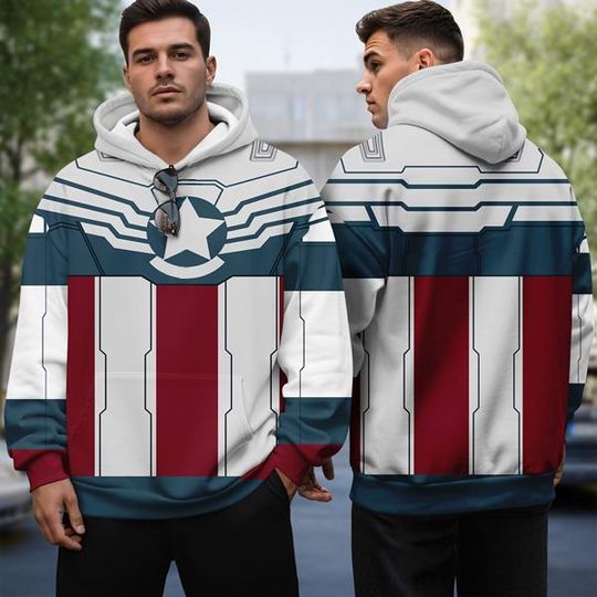 Sam Wilson Captain America Hoodie, Superhero Halloween Costume Hoodie Shirt, Sam Wilson Shirt Hoodie, Halloween Gifts