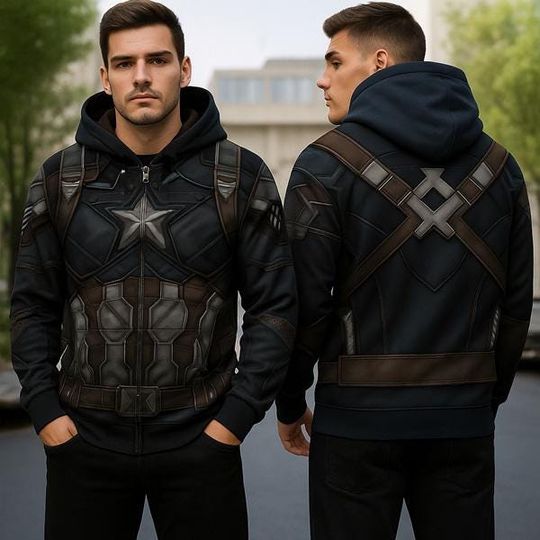 The Winter Soldier Captain America Hoodie Winter Soldier Costume Hoodie Shirt Halloween Party 2025 Halloween Matching Group Shirt