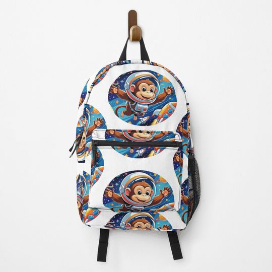 Monkey flying space Backpack