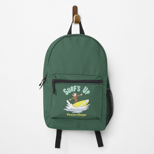 Curious George Surfs Up Surfing Portrait Backpack