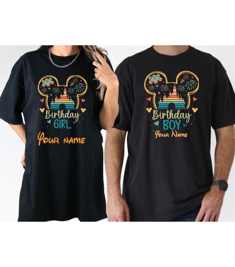 Custom Disney Birthday Shirt, Disney Birthday Girl Shirt, Disney Birthday Group Shirts, Disney Birthday Squad Shirt Any Age