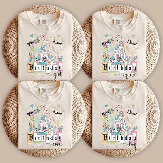 Personalized Disney Birthday Shirt, Mickey Birthday Shirt, Birthday Trip Shirt, Disney Birthday Girl, Disney Birthday Boy, Birthday Squad