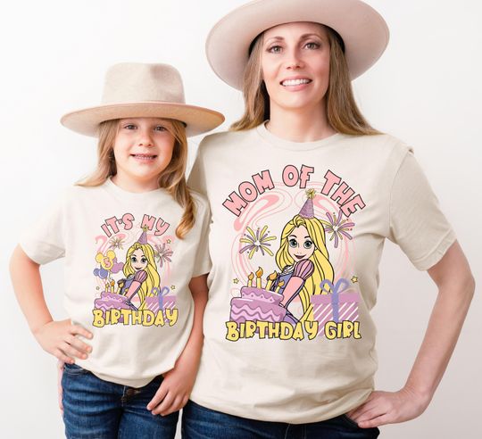 It's My Birthday Rapunzel Shirt, Disney Princess Birthday Girl Tee, Custom Tangled Family Matching Birthday Tee, Disney Birthday Trip Tee