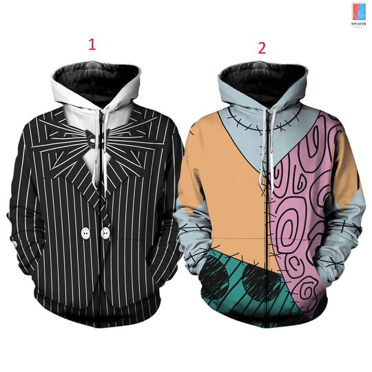 Jack And Sally Hoodie, The Nightmare Before Halloween Hoodie, Jack Skellington Shirt, Oogie Boogie Bash, Halloween Costume, Christmas Shirt