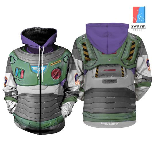 Toy Story Buzz Lightyear Full Over Print Hoodie | Buzz Lightyear Halloween Costume Shirt | Buzz Lightyear Christmas Shirt | Toy Story Shirt
