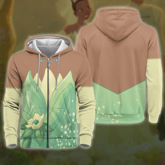 Tiana Princess  Hoodie Princess And The Frog Hoodie Shirt Princess Tiana Halloween Costume Disneyland Trip Shirt Family Group Tee