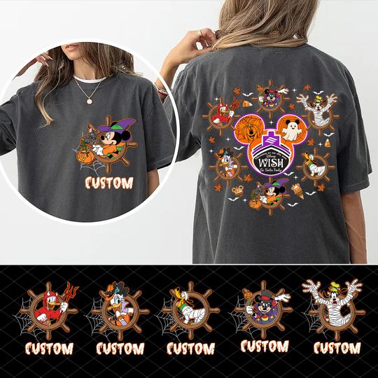 Comfort Colors 2-Sided Custom Disney Cruise Line Halloween 2025, Halloween On The High Seat Shirt, Mickey & Friends Shirt, Disney Trip Tee