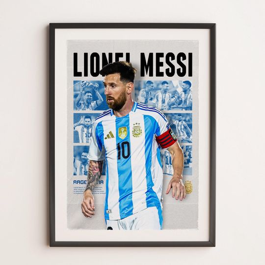 Messi Poster Argentina, Messi Wall Art Printable A3 Sport Wall Art, Gift For Boy
