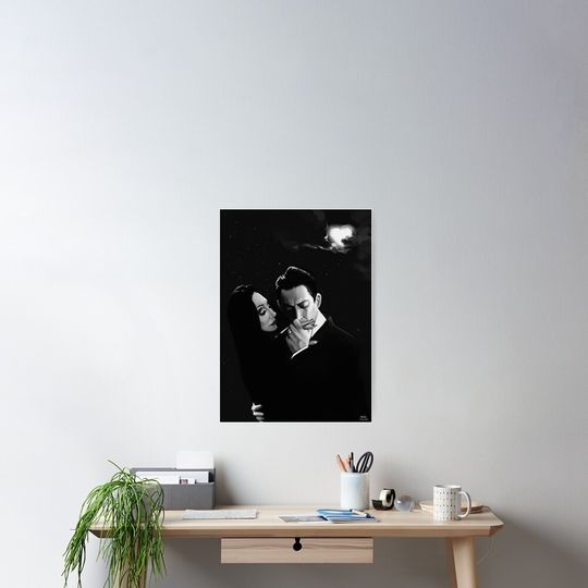 Gomez and Morticia Addams Poster