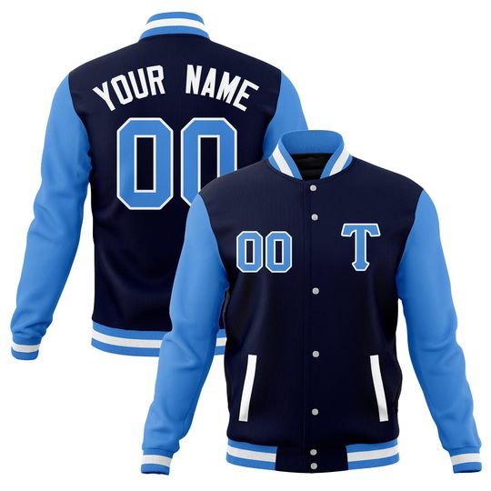 Personalized Adult Varsity Baseball Jacket with Custom Letterman Design for Men Women Youth