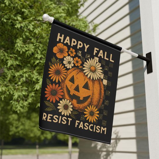 Anti trump Halloween Democratic Yard Flag, Liberal Halloween, Polite Anti Maga Garden Flag, Anti Trump Flag, Polite Anti Trump Funny