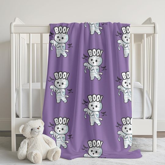 Halloween Toddler Blanket, Spooky Kids Fleece, Cosy Halloween Toddler Blanket, Halloween Gift, Halloween Decor Kids, Halloween Blanket