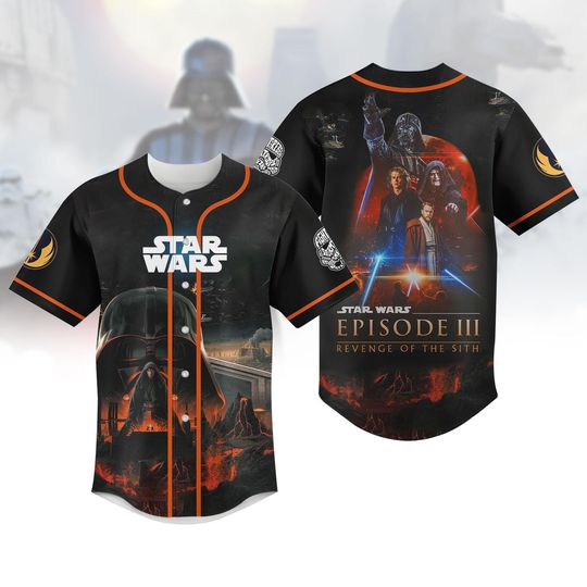 Episode III Baseball Jersey, Revenge of The Sith Movie For Fan, Starwars 20th Anniversary