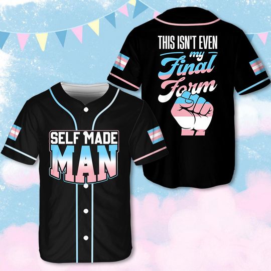 Custom Pride Baseball Jersey, Transgender Pride Jersey, Personalized LGBTQ+ Gift