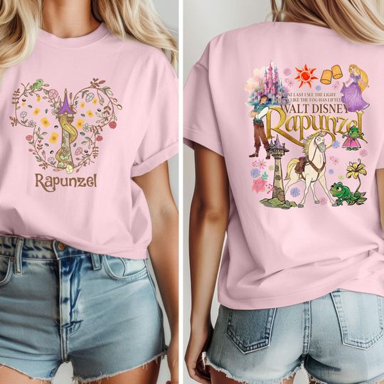 Disney Rapunzel Double Sided T-Shirt, Princess Disney World Tee