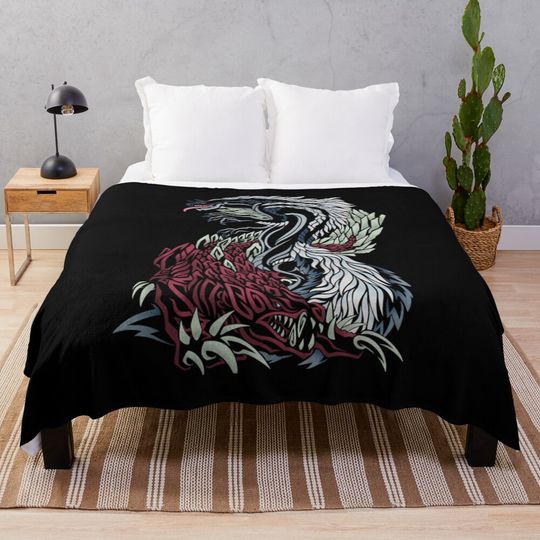 Monster Hunter tobi kadachi and odogaron T-Shirts Gift For Fans, For Men and Women, Gift Mother Day, Father Day Throw Blanket