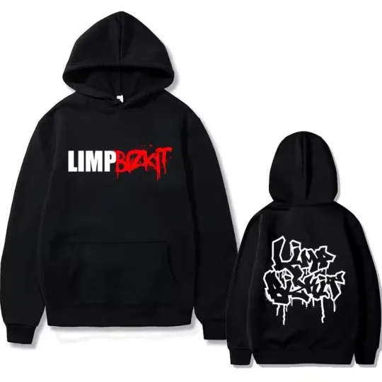 Limp Bizkit Double-Sided Hoodie – $3 Bill Rock Band Fan Pullover Sweatshirt