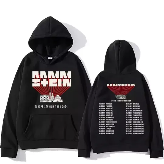 Ramms Europe Tour 2024 Hoodie – Double-Sided Unisex Pullover Sweatshirt
