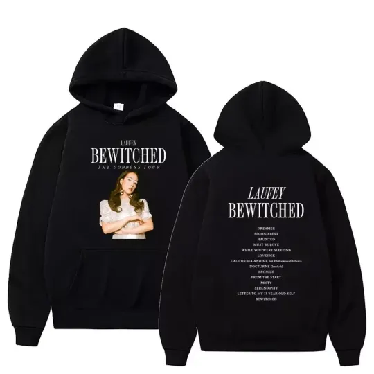 Singer Laufey Hoodie – Bewitched Tour 2024 Double-Sided Fan Pullover