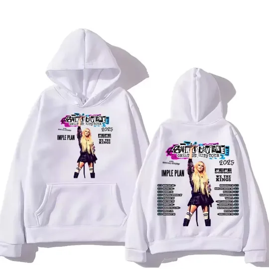 Avril Lavigne Double-Sided Hoodie – Greatest Hits Tour 2025 Fan Pullover