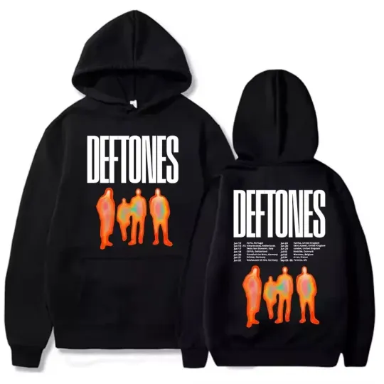 Deftone Double-Sided Hoodie – 2025 Tour Rock Band Fan Pullover Sweatshirt
