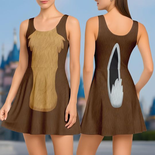 Halloween Chip n Dale Costume Skater Dress, Chip Rescue Rangers Cosplay Costume, Chip And Dale