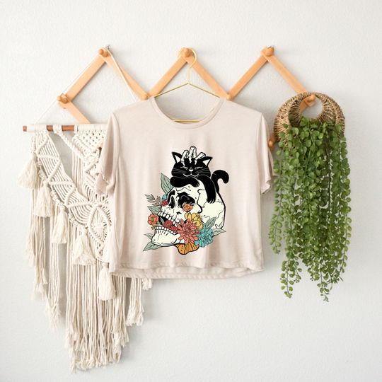 Halloween Skeleton Crop Top, Skeleton Graphic Tee, Welcome Halloween Top