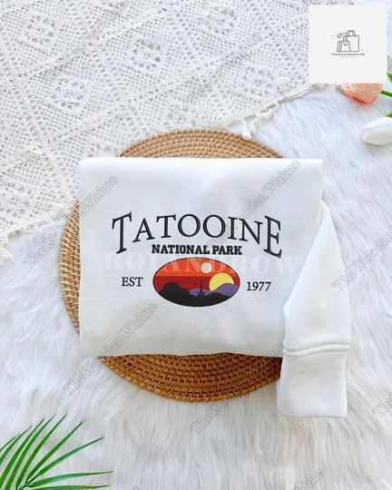 Star Wars Embroidered Sweatshirt, Tatooine Sunset Sweatshirt, Star Wars Embroidered