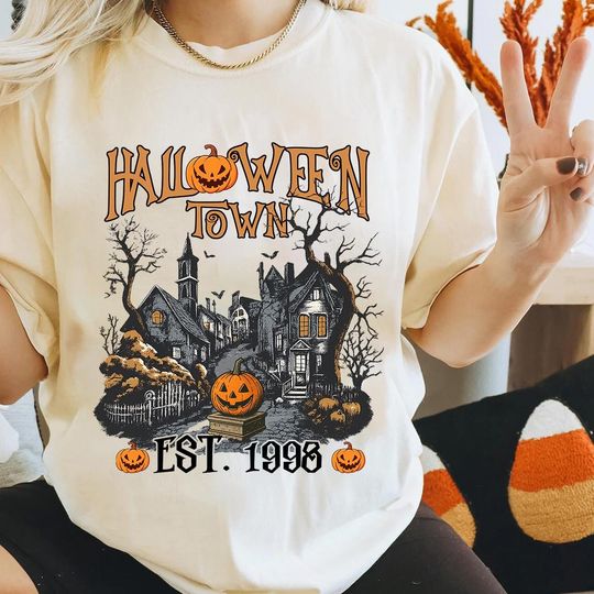 Halloweentown 1998 Vintage 90s Style Graphic T-Shirt, Retro Halloween University Spooky Unisex Shirt, Halloween Spooky Gifts