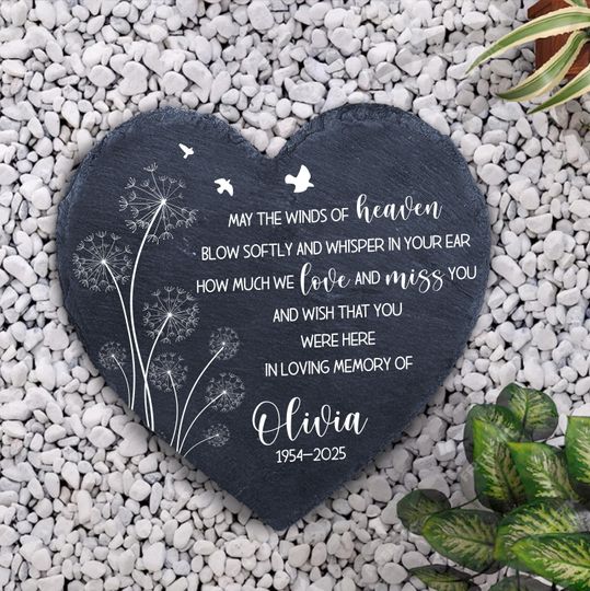 May The May the Winds of Heaven Garden Stone, Beautiful Memorial Stone