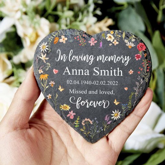 Custom Memorial Stone, Indoor/Outdoor Use, Remembrance Stone for Home or Garden