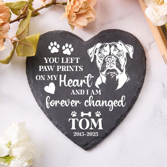 Personalized Pet Memorial Garden Stone, Engraved Pet Sympathy Gift