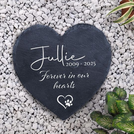 Personalized Pet Memorial Garden Stone, Dog Loss Memorial Stone