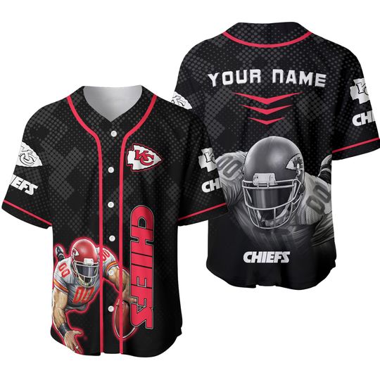Personalized Kansas City Chiefs Baseball Jersey, Kansas Chiefs Baseball Jersey