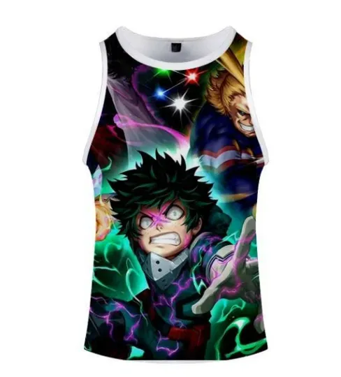 Hero Anime Tank Top – Manga Vest Singlet Sleeveless Shirt