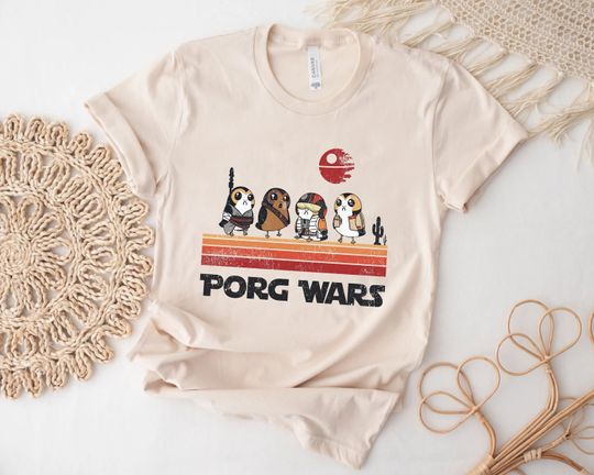 Retro Star Wars Porg T-Shirt, Cute Porg Galaxy's Edge Shirt