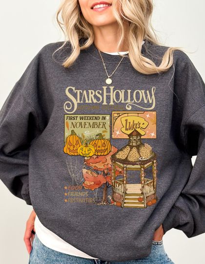 Stars Hollow Sweatshirt, Stars Connecticut Sweatshirt, Fall Sweatshirt, Autumn Gift Sweatshirt