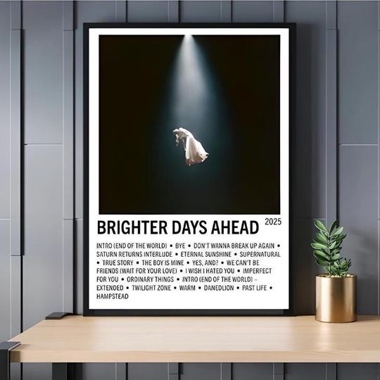 Ariana Brighter Days Ahead Poster | Album Cover Art Mini Poster | Minimalist Music
