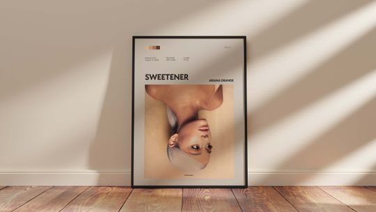 Sweetener Ariana Album Art Poster - Home Decor - Wall Art - Album Cover Art