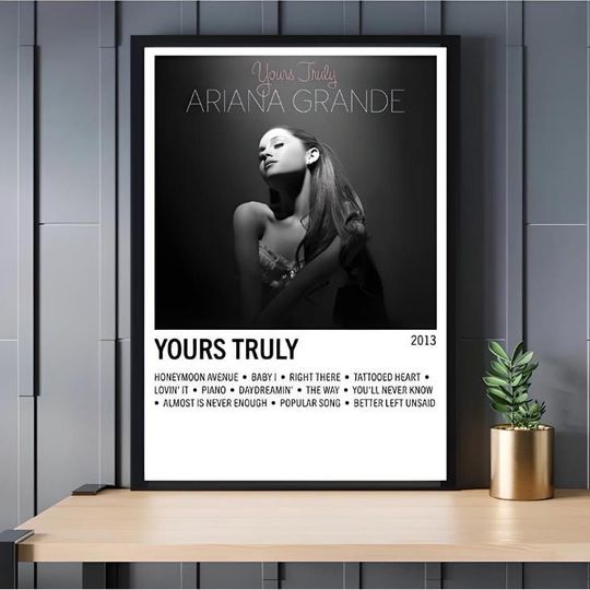 Ariana Yours Truly Poster | Album Cover Art Mini Poster | Minimalist Music