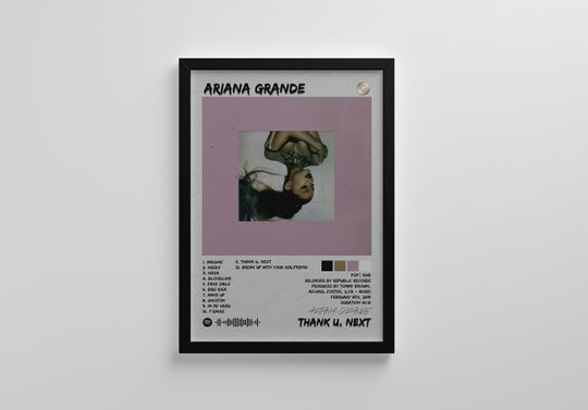 Ariana | thank you, next, Arianna Grande Posters, Album Cover Poster, Album Cover Wall Art