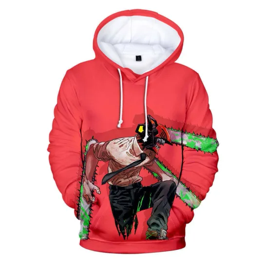 Chainsaw Anime Hooded Sweatshirt Hooded Pullover Hoodie