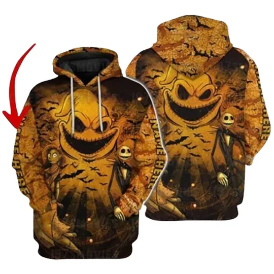 Personalized Oogie Boogie And Nightmare Couple Halloween 3D HOODIE