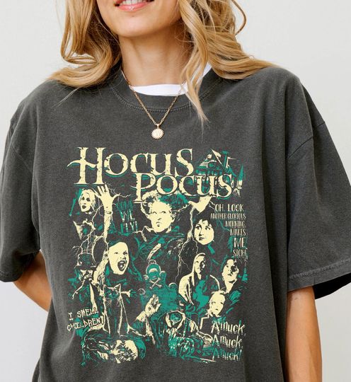 Vintage Hocus Pocu T-Shirt, Retro Halloween Shirt, Sandersonn Sisters Shirt, Hocuss Pocus Halloween, Vintage Witches Tee